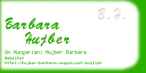 barbara hujber business card